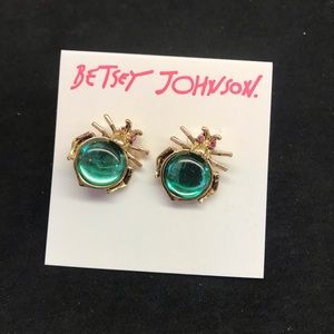 🆕 Betsey Johnson 💋 Green Bug Tortifly Post Earrings